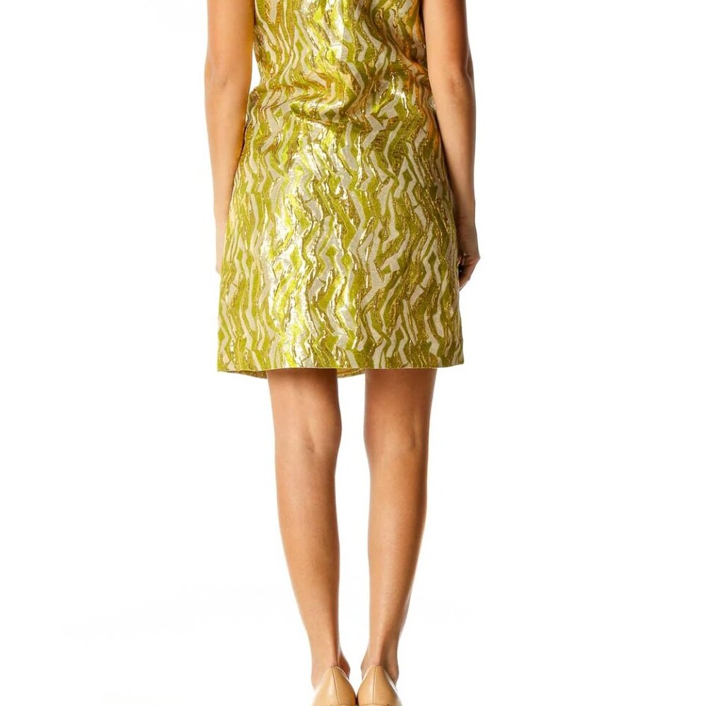 Green Cocktail A-Line Dress - Picture 4 of 4